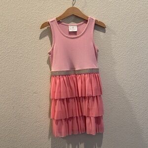 Hanna Andersson Pink Tiered Sleeveless Dress